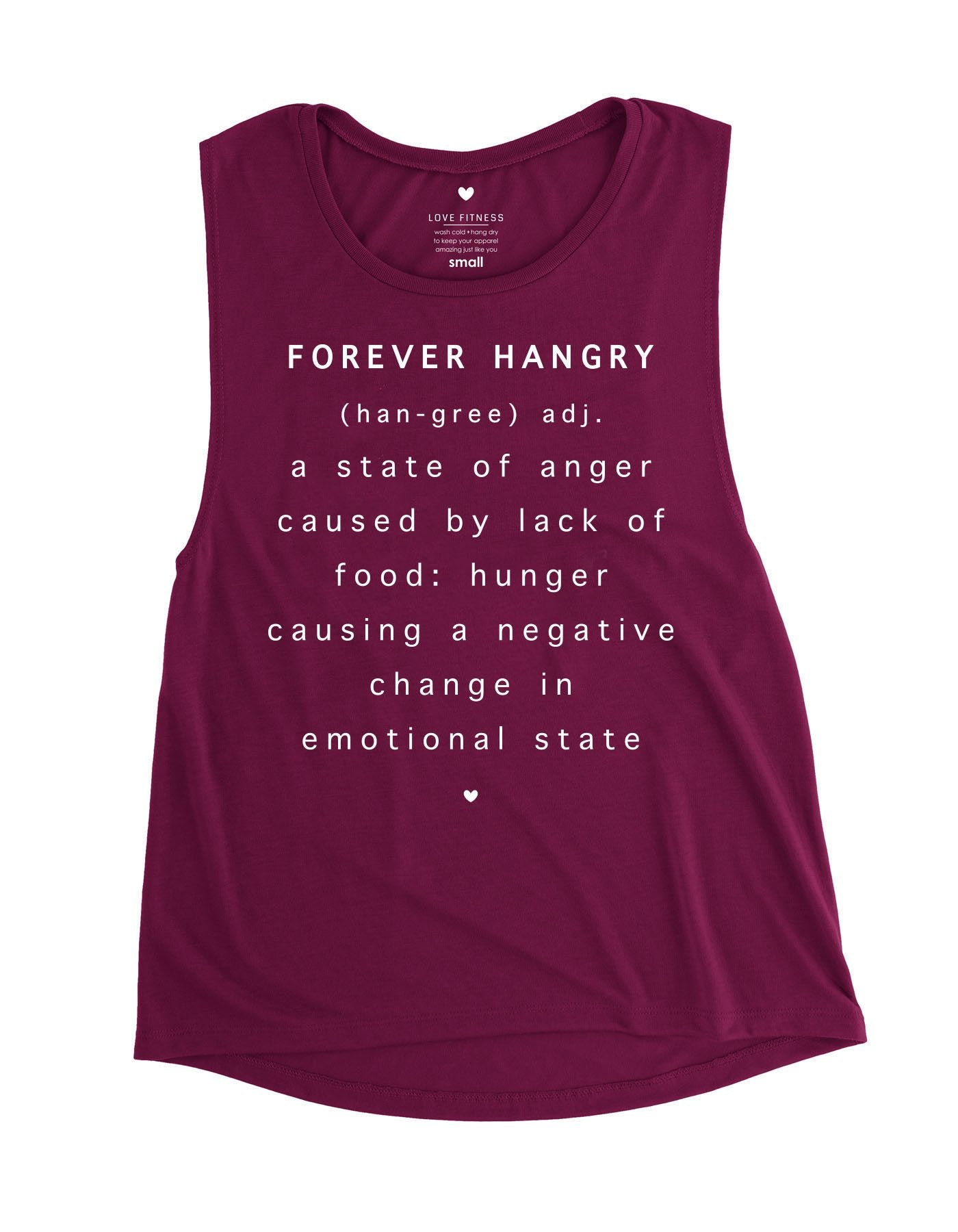 love fitness apparel forever hangry muscle tank work out tank