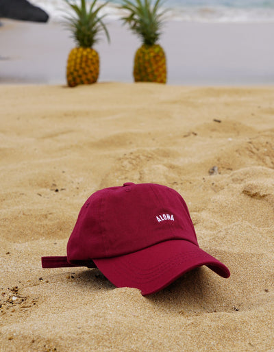 love fitness apparel maroon aloha dad hat