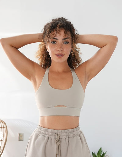 Impact Sports Bra Keyhole - Stone