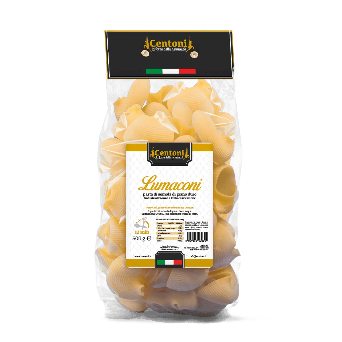 Artisanal Bronze Drawn Lumaconi 500 gr (17.64 Oz)