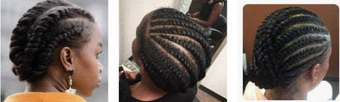 flat twists protective hairstyle for black girl 