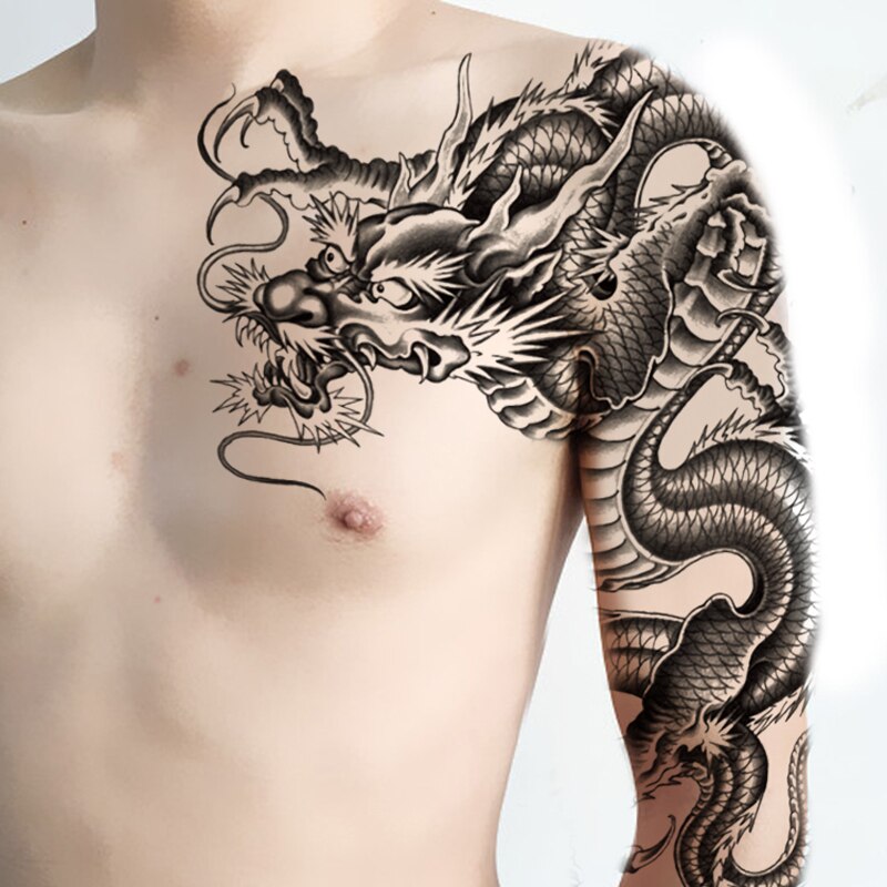 Chinese Dragon Temporary Tattoo (Chest) | The Dragon Shop