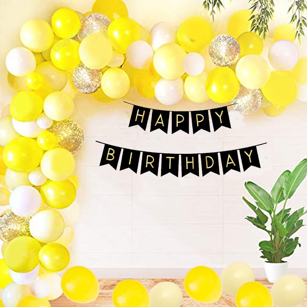 Bee birthday decorations items - 67 Pcs Combo - Balloon decoration ...