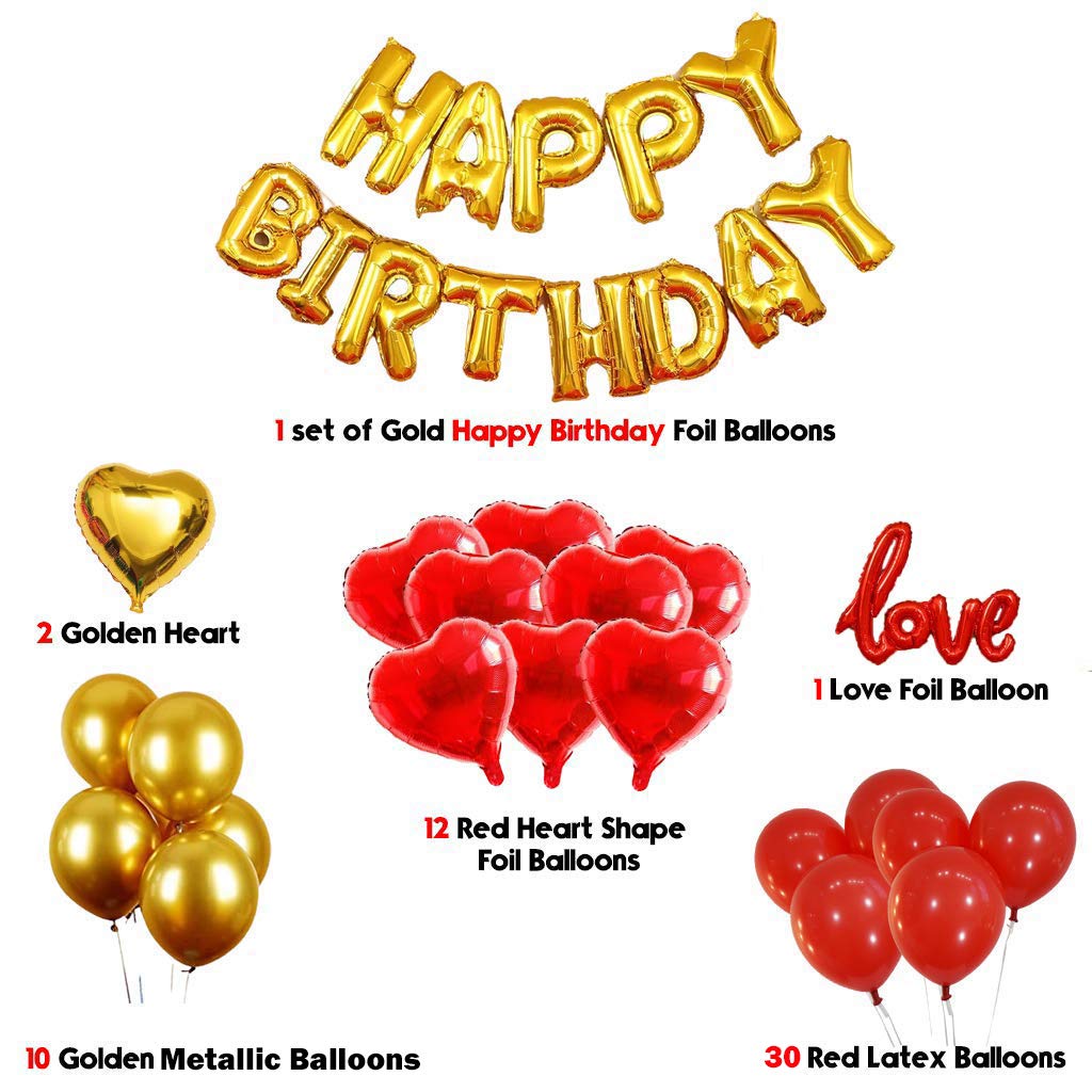 Romantic Happy Birthday Surprise for Husband or Wife - Pack of 68 ...