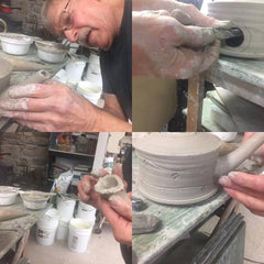 images of potter making a teapot