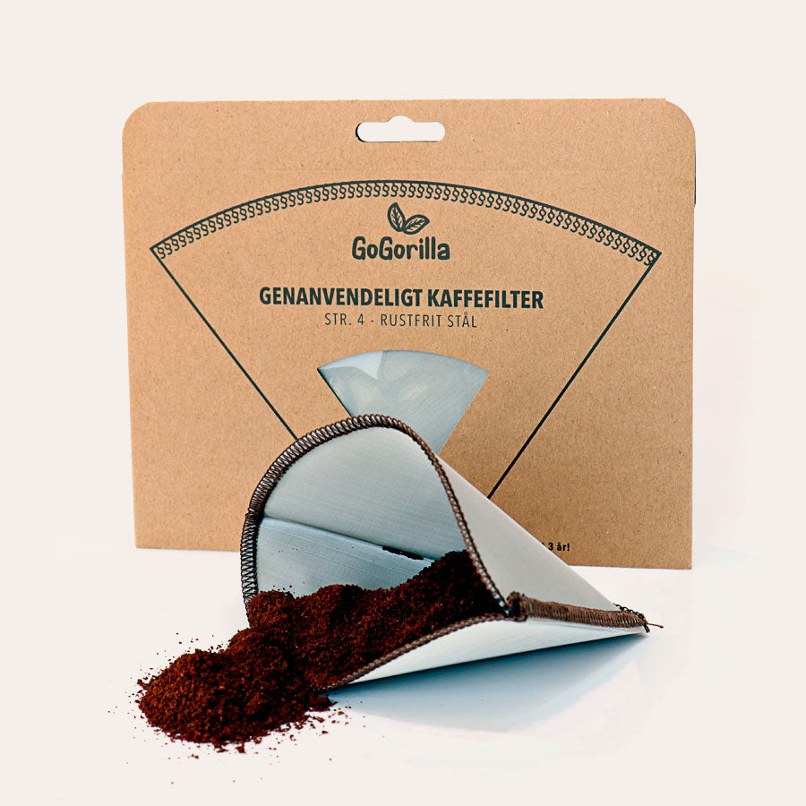 Kaffefilter Genanvendeligt - rustfrit - 4 - Den Grønne