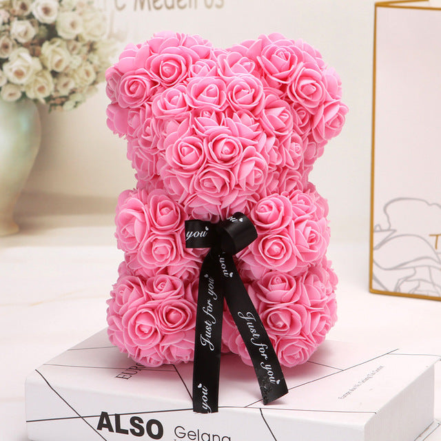 rose teddy bear real
