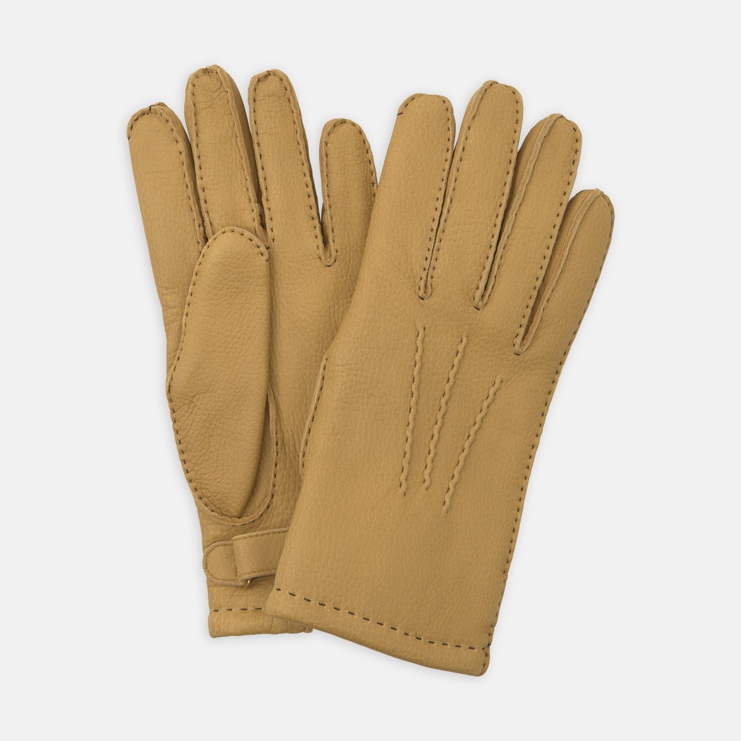 camel leather gloves