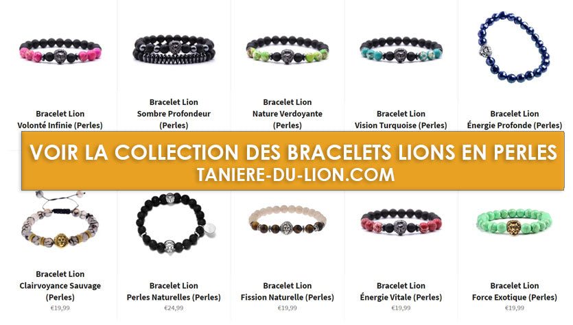 Bracelet Lion Perles