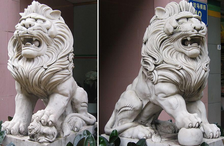Lion Male et Femelle Chinois