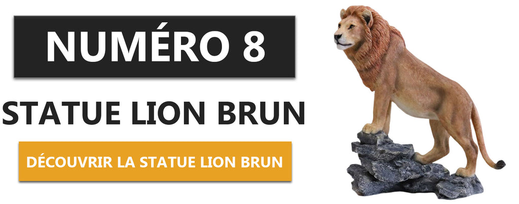 Statue Lion Brun