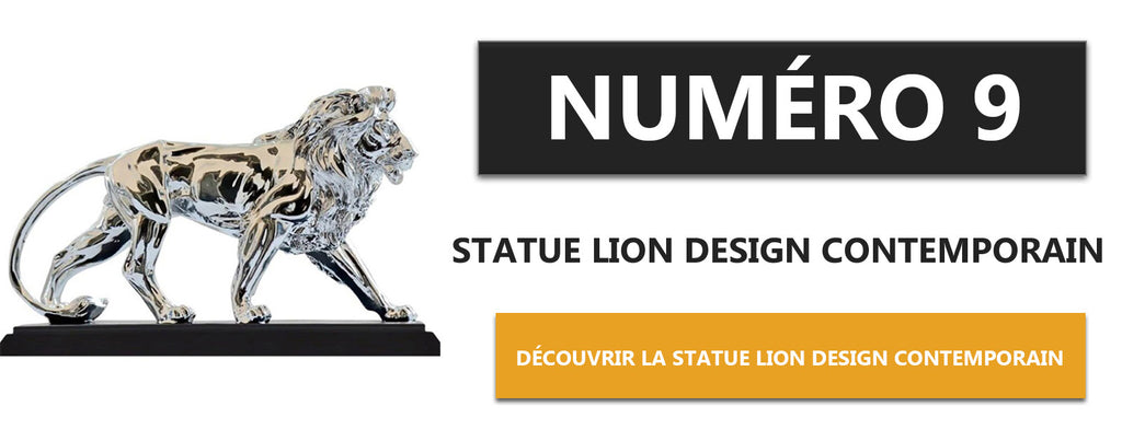 Statue Lion Design Contemporain