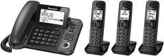 Panasonic KX-TGF383M Link2Cell Bluetooth Corded / Cordless Phone and Answering Machine with 3 Cordless Handsets