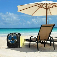 Technical Pro FS2BT Rechargeable Outdoor Camping Fan with AM/FM Radio Speaker