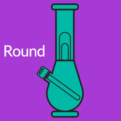 round or bubble bong or water pipe vector graphic
