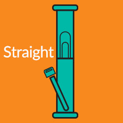 Straight bong or water pipe graphic