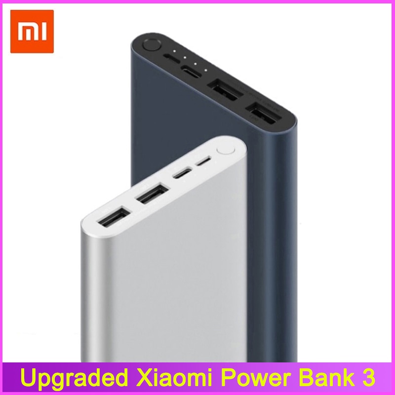 toediening Vorm van het schip ruw Original Xiaomi Mi Power Bank 3 10000mAh Upgrade with 3 USB Output Sup –  Viliora