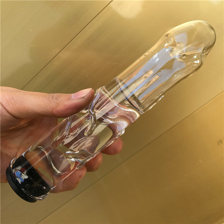 Hollow Glass Dildo Add Hot Ice Water Pyrex Anal Plug Butt Plug Penis A picture