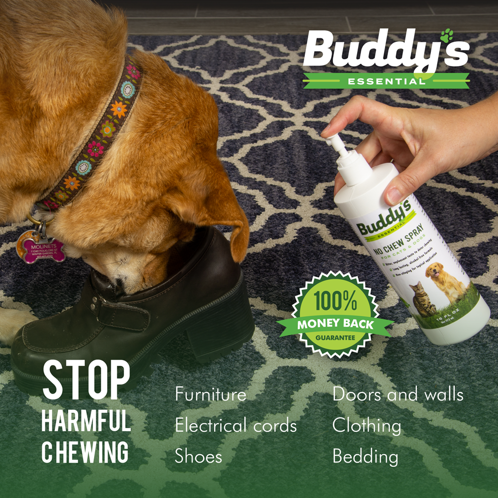 Buddy S Essential No Chew Spray For Dogs And Cats 16 Oz Bitter