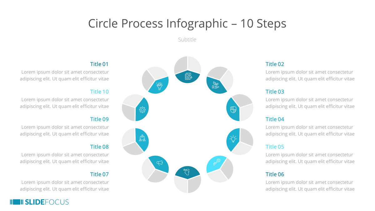 Circle Process Infographic 10 Steps Slidefocus Presentation Made Simple 6245