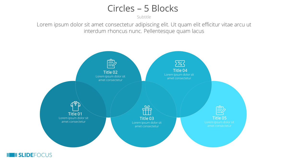 Circles 5 Blocks Slidefocus Presentation Made Simple 4603