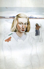 Rita Angus, Moth and Caterpiller, 1943
