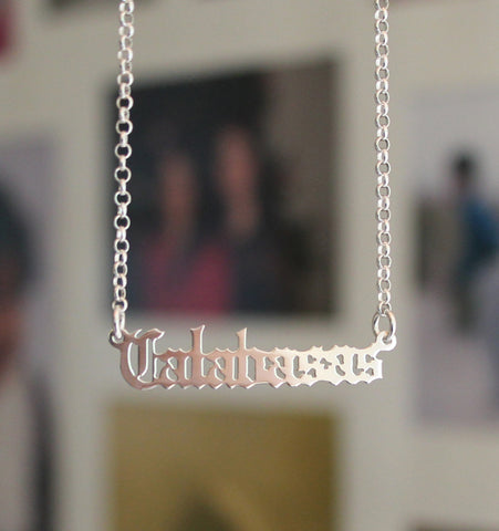 Gothic Name Necklace