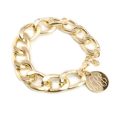 gold monogram bracelet
