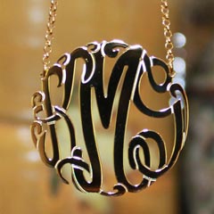 Gold Monogram Necklaces