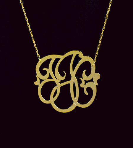Small Gold Filled Monogram Necklace - Be Monogrammed