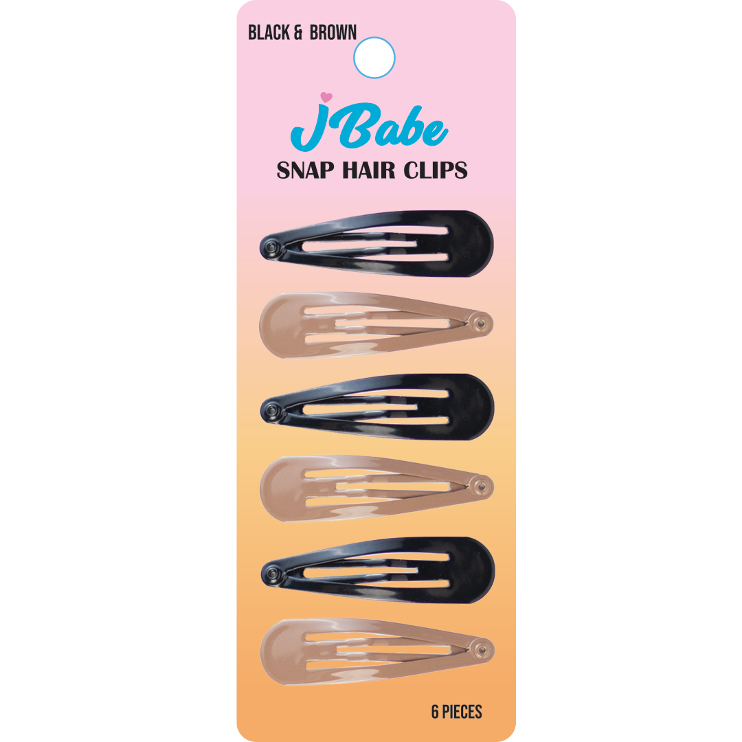 Snap Hair Clips - Black & Brown – JBabe USA