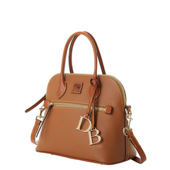 Dooney & Bourke Pebble Grain Domed Satchel, Caramel