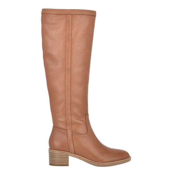 nine west riding boots cognac