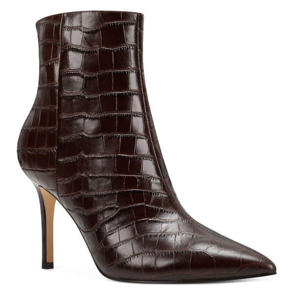 nine west ranfield leather cap toe bootie