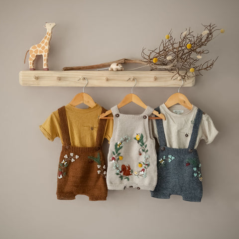 Hand knitted and embroidered clothes for babies and kids