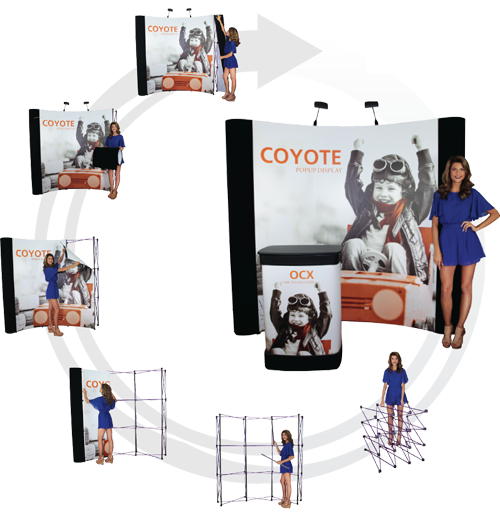 pop up display cayote