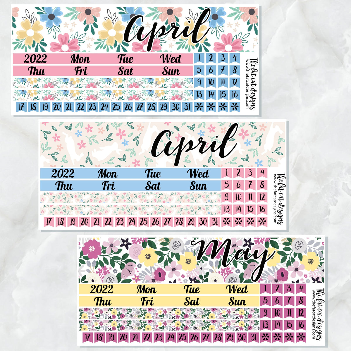 Summer Independence Day Planner Monthly Stickers July Floral Planner Stickers July Hobonichi Cousin Monthly Kit