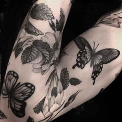 Tatouage Papillon Bras Noir et Blanc - Rêve de Papillon