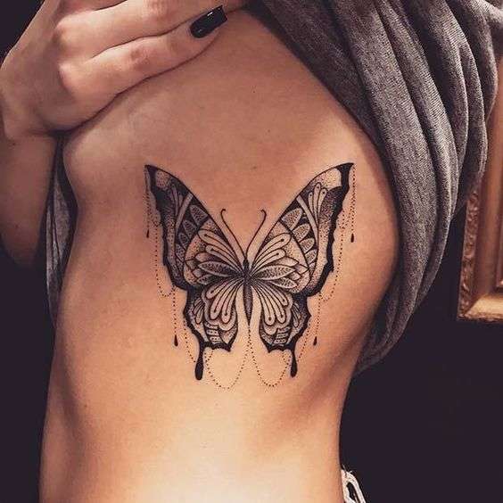 Tatouage Papillon Côte - Rêve de Papillon