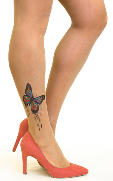 Tatouage Papillon Couleur sur Cheville - Rêve de Papillon