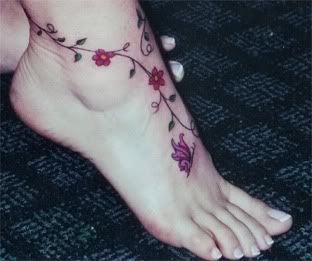 Tatouage Papillon Fleur Rose sur Pied - Rêve de Papillon