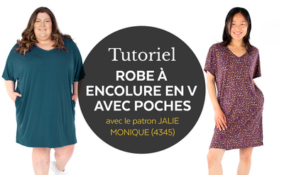 4346 / Monique robe à encolure en V / Tutoriel Vidéo