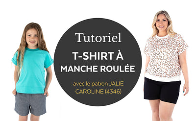 4346 / Caroline t-shirt à manche roulée / Tutoriel vidéo