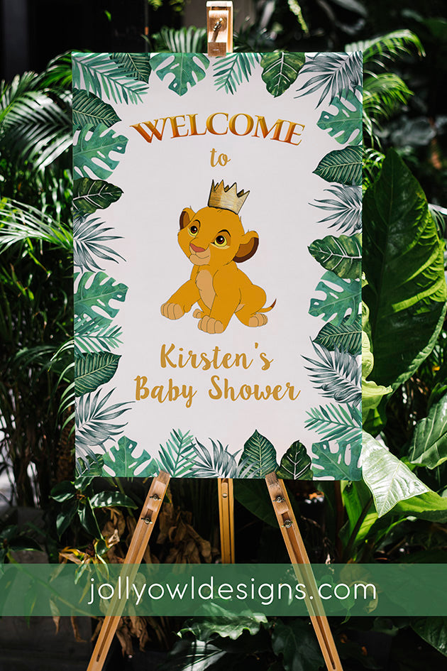 baby simba lion king baby shower