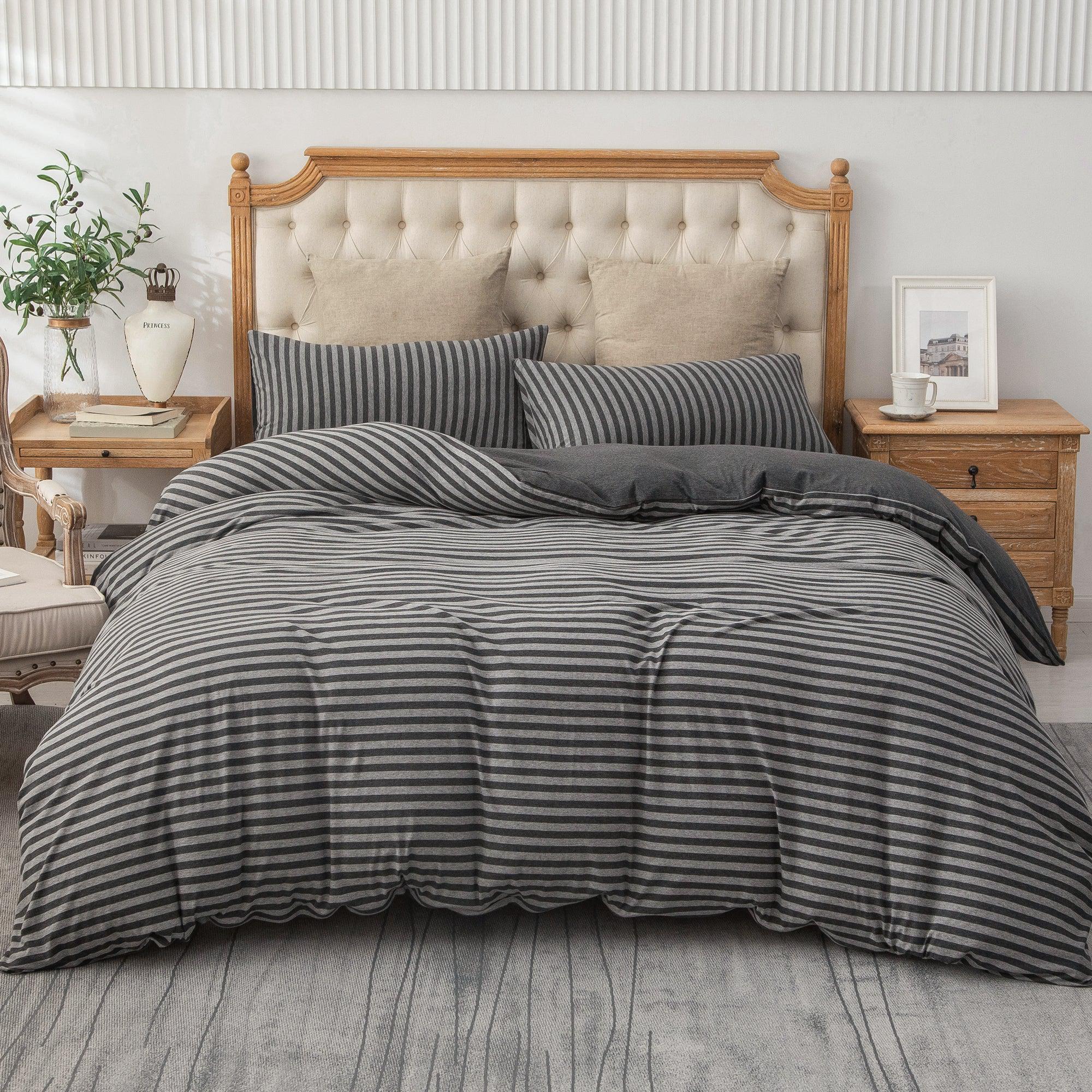 gray jersey duvet cover