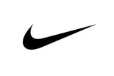 Nike Swoosh logo. Black logo. Check mark. 