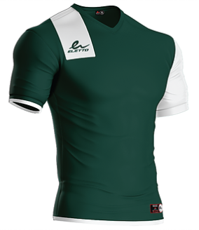 white and green soccer jersey
