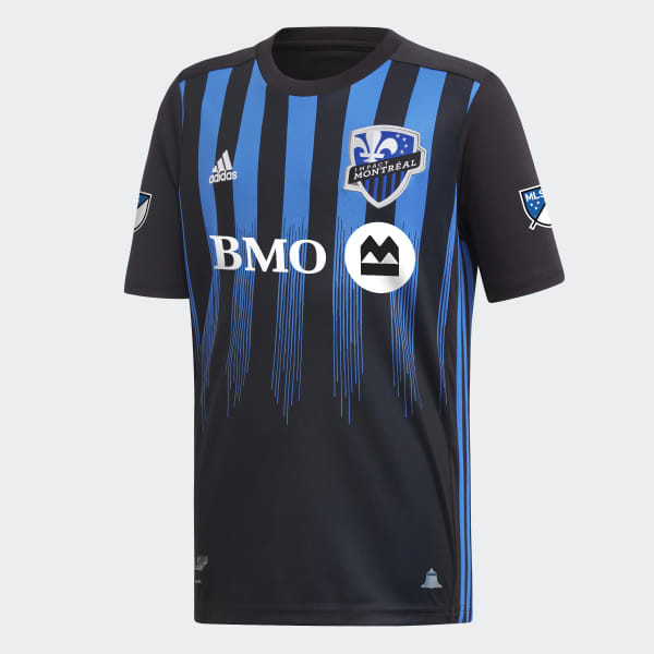 black and blue soccer jersey