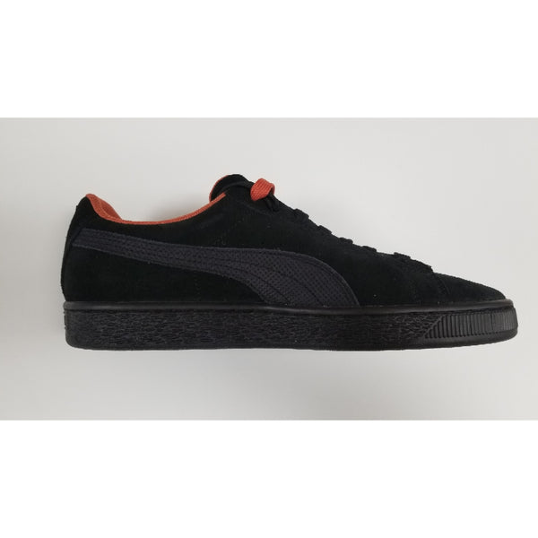 puma suede black and orange