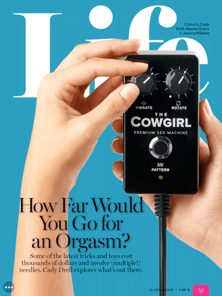 The Cowgirl Sex Machine featured in Glamour